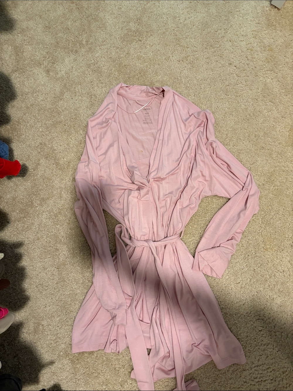 Auden Light Pink Lounge Robe with Belt